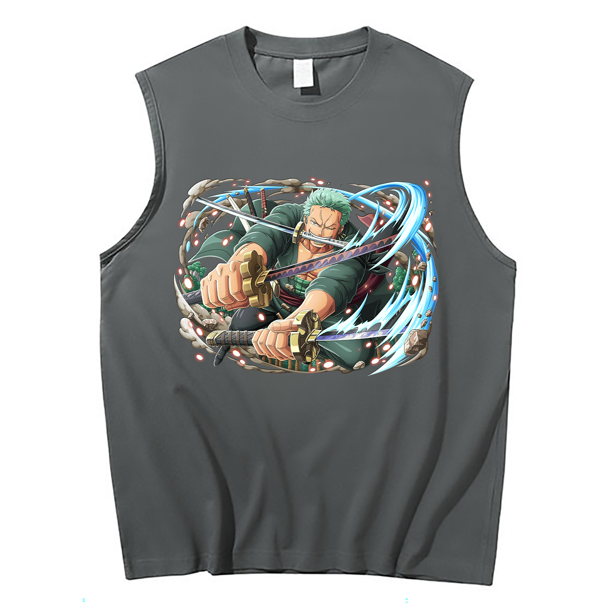 ワンピース ロロノア・ゾロ ONE PIECE Roronoa Zoro コットン100％タンクトップ（フロントプリント）